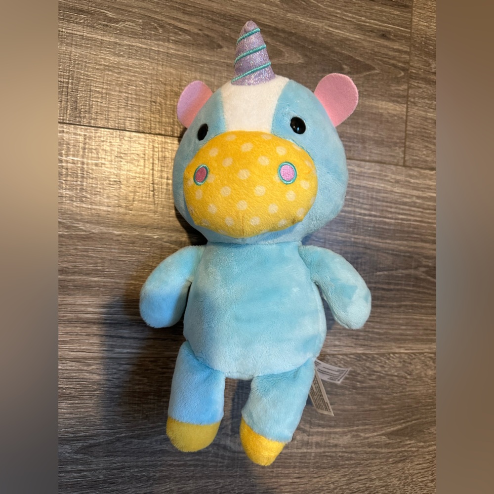 Skip Hop Blue and Yellow Unicorn Plush